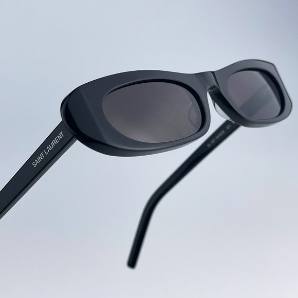 Saint Laurent SL557 SHADE 001 Sunglasses Black Grey Oval Women main image 12